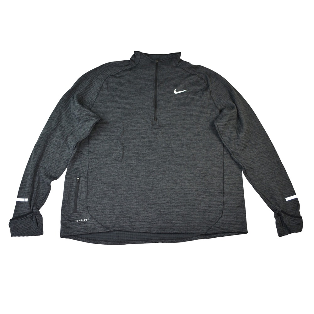 Nike Dri-FIT Element Half Zip Running Top Mens XXL Grey Heather Pullover 683485